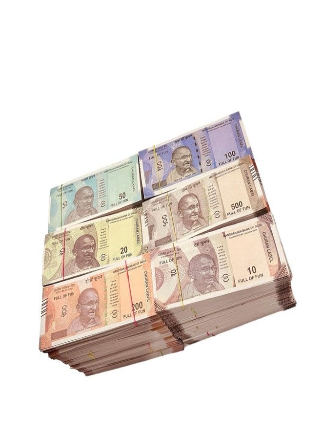Shimmera Gag Toy Full of Fun 600 Fake Currency Notes, Assorted All Denominations - Image 1
